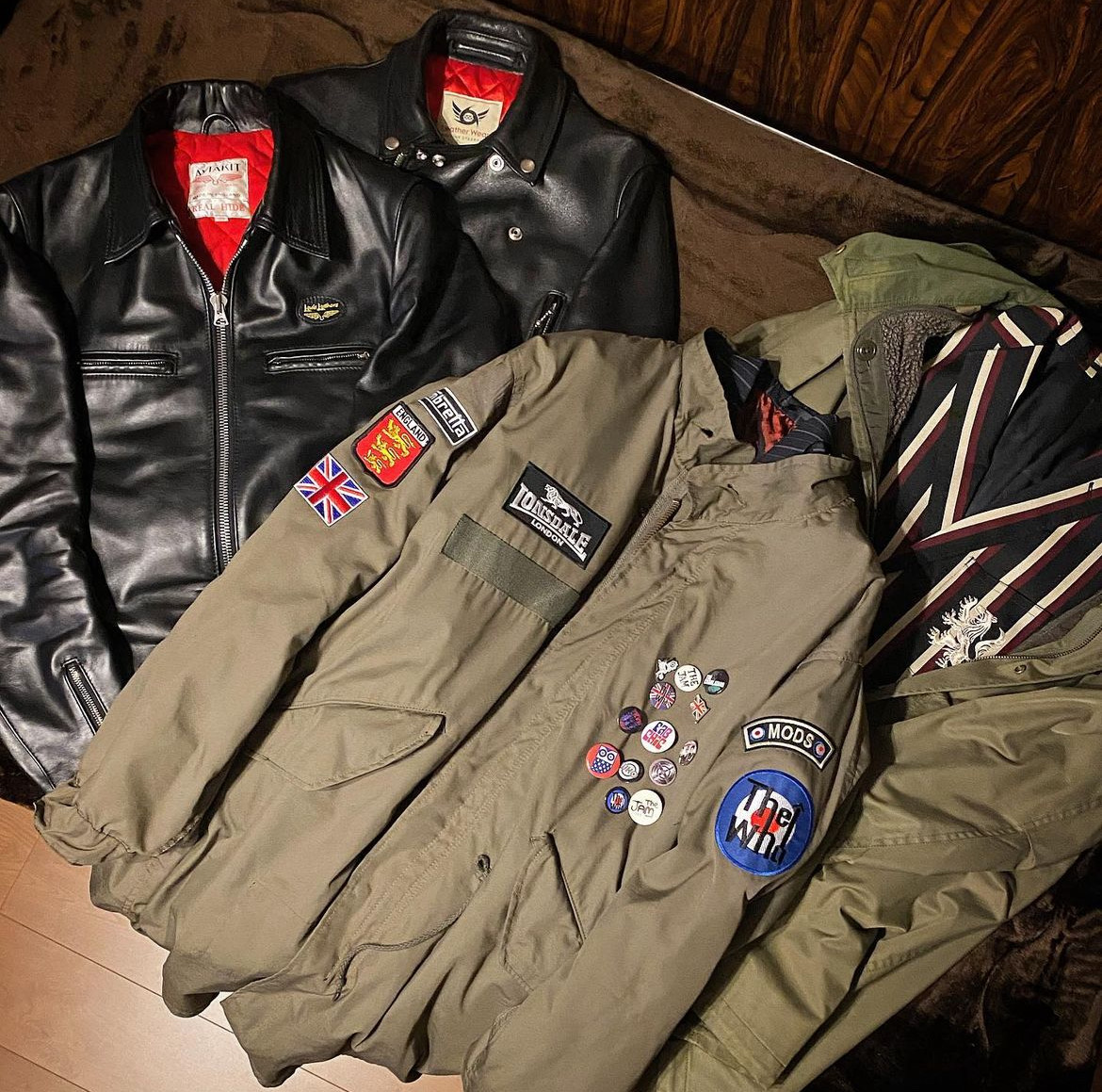 モッズコートとライダースジャケット